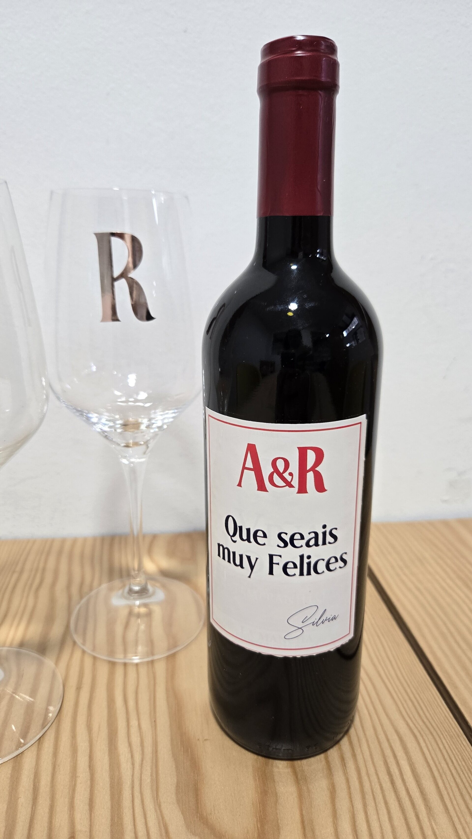 Pegatina personalizada para botella de Vino - 3